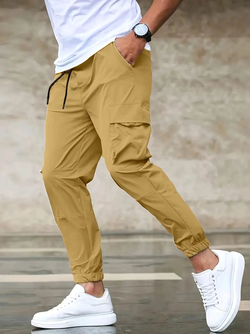 Trendy Effen Herenbroek met Zijzakken - Peter
