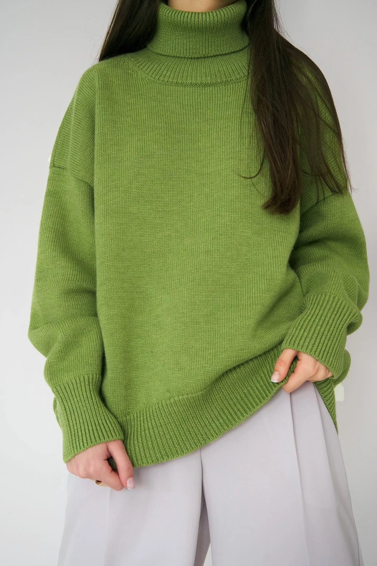 Warme wol coltrui met elegante pasvorm – Mila