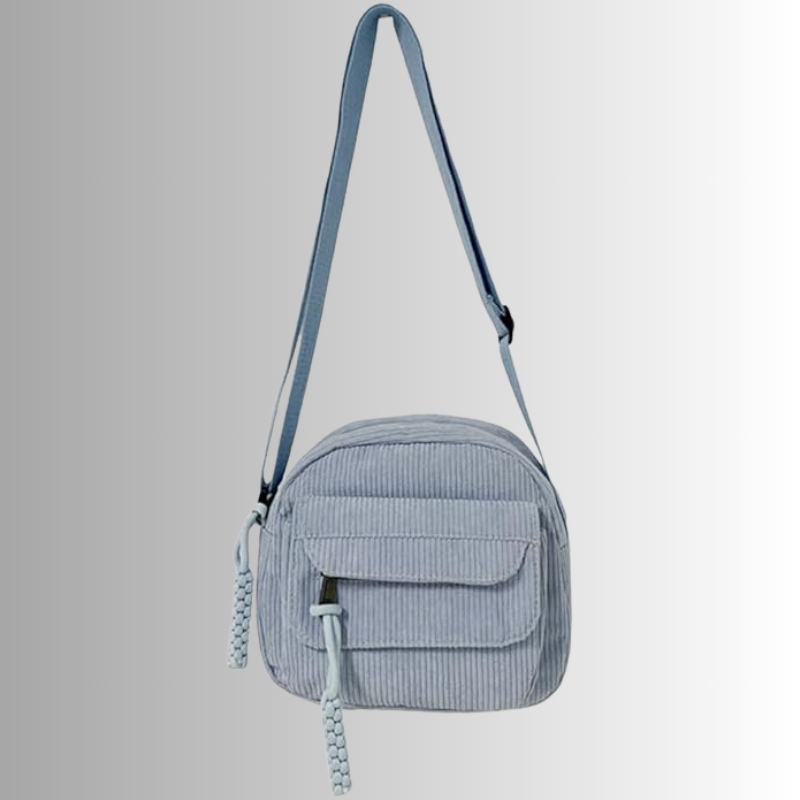 Corduroy crossbody tas voor dames met vakken – Luniva