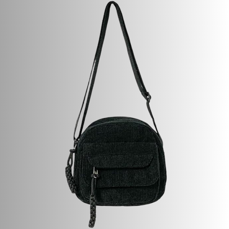 Corduroy crossbody tas voor dames met vakken – Luniva