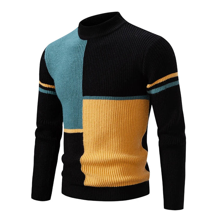 Gebreide herentrui met opstaande kraag voor winterstijl – Lucas
