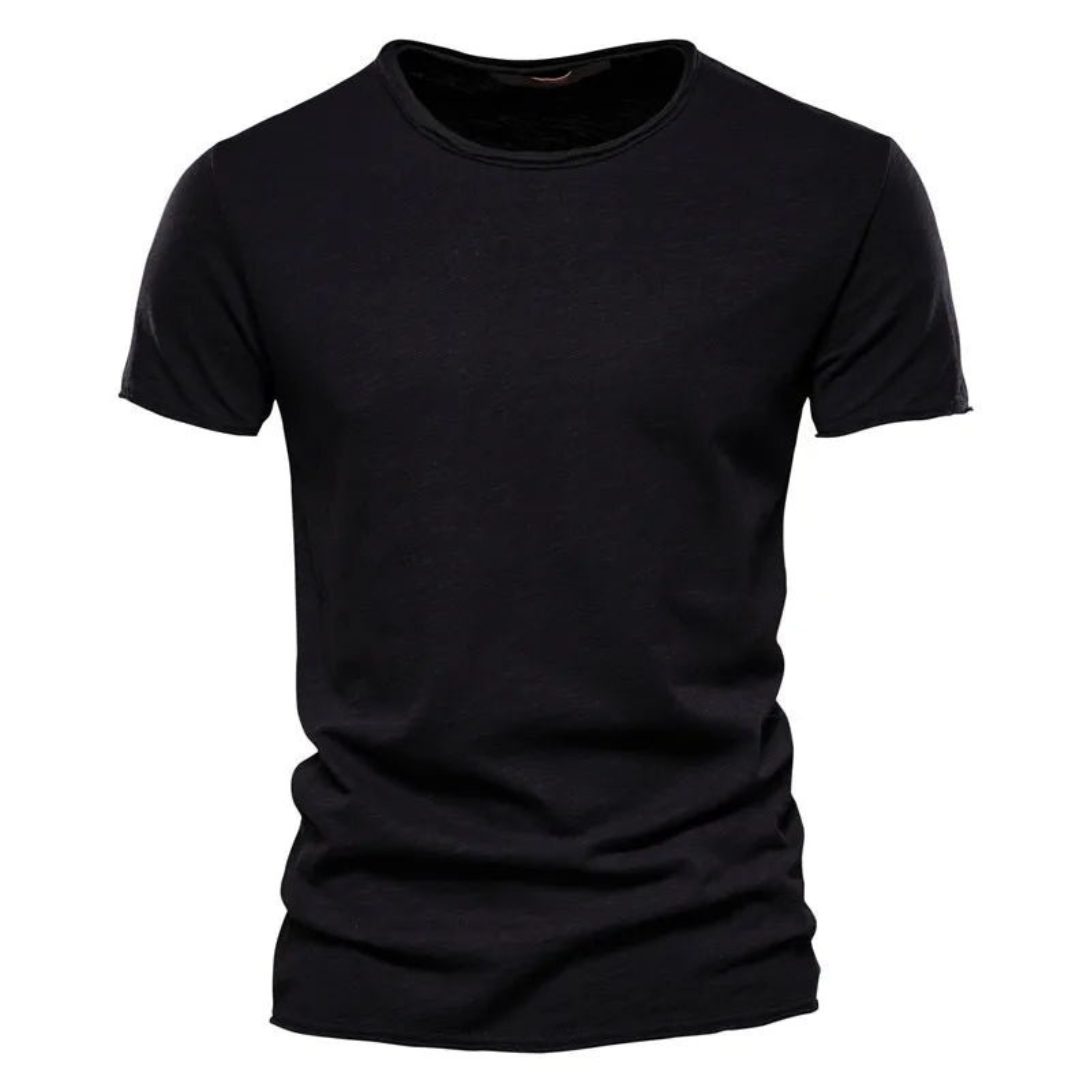 Basic heren T-shirt katoen tijdloos comfortabel fit – Dravero