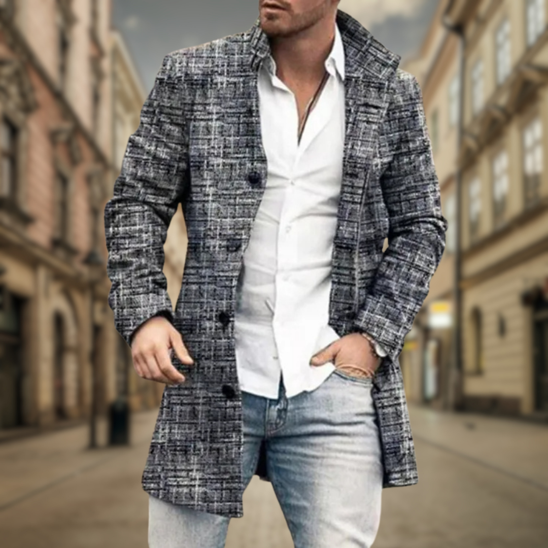 Herfstjas voor heren met elegante pasvorm en voering – Jovance