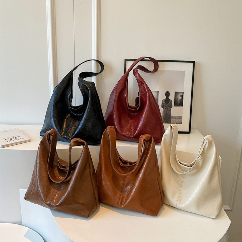 Vegan leren schoudertas met clutch – Meravi