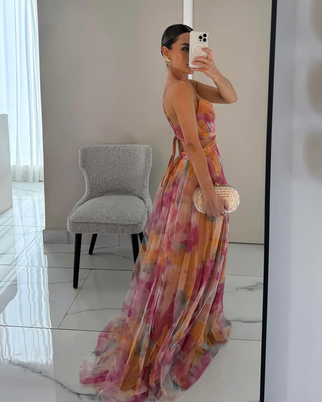 Maxi zomerjurk bloemenprint luchtig elegant lang – Sorellia