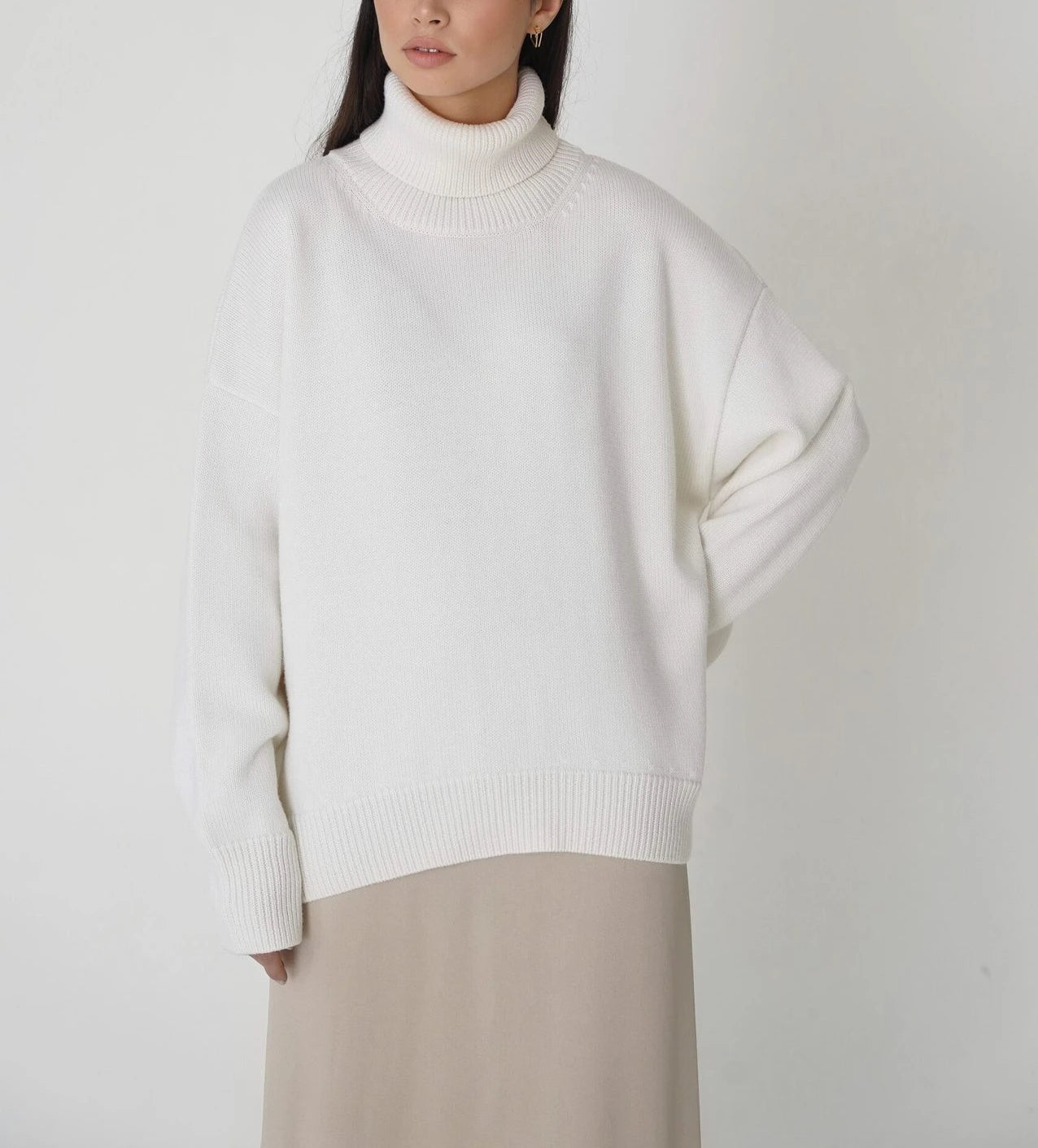 Warme wol coltrui met elegante pasvorm – Mila