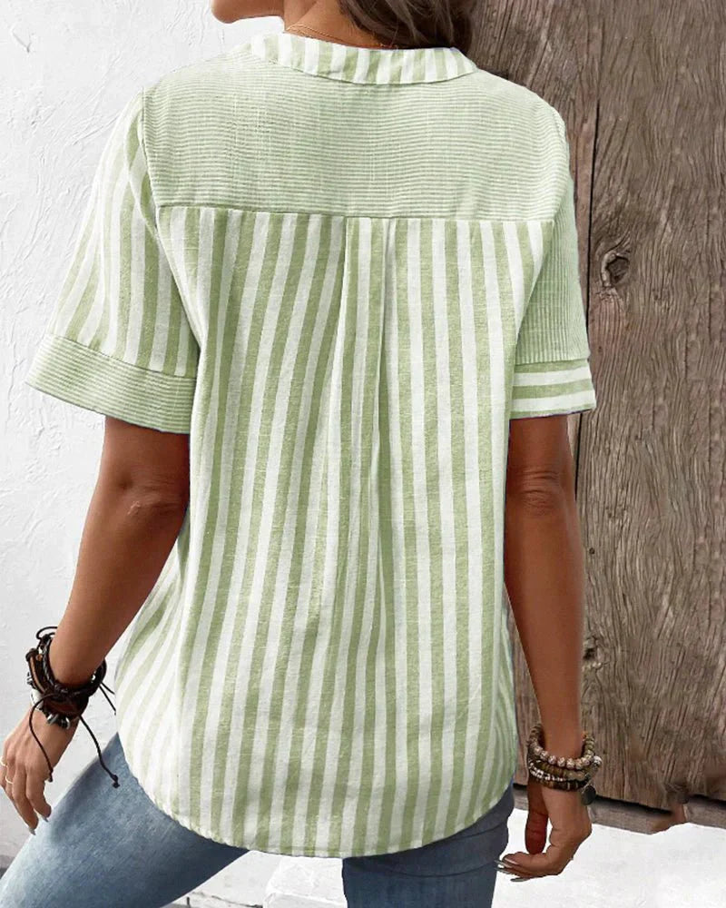 Luchtige Gestreepte Blouse voor Warme Dagen – Lilly