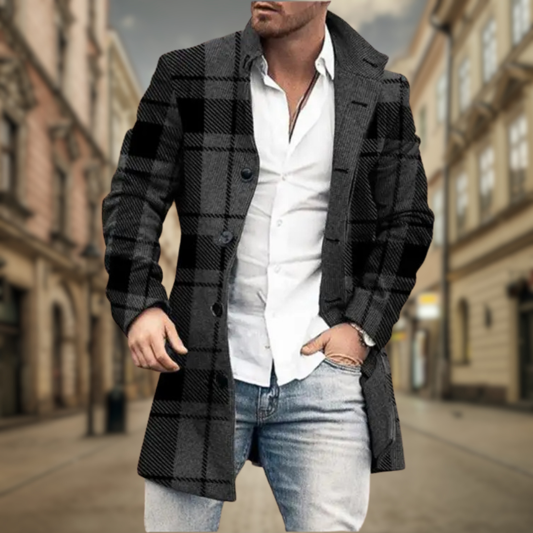 Herfstjas voor heren met elegante pasvorm en voering – Jovance