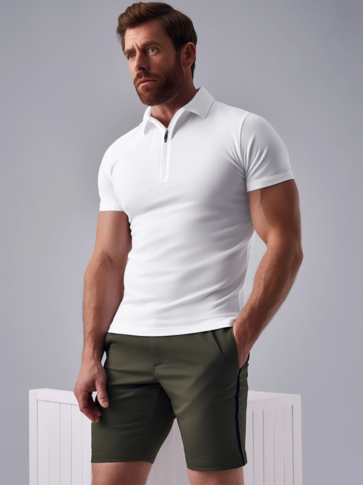 Polo Shirt Heren Korte Mouw met Rits – Daan