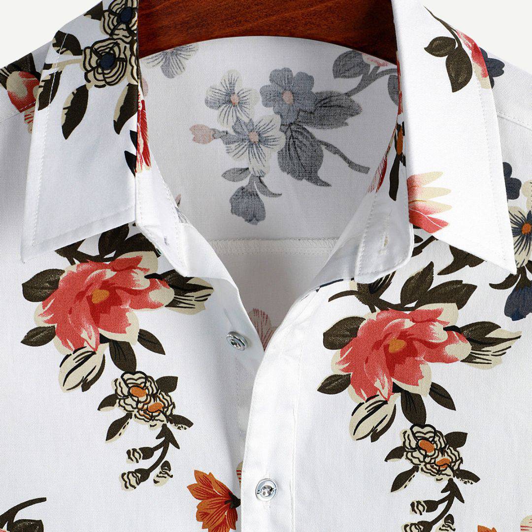 Ontspannen Polo Shirt met Bloemenprint voor Heren – Florian