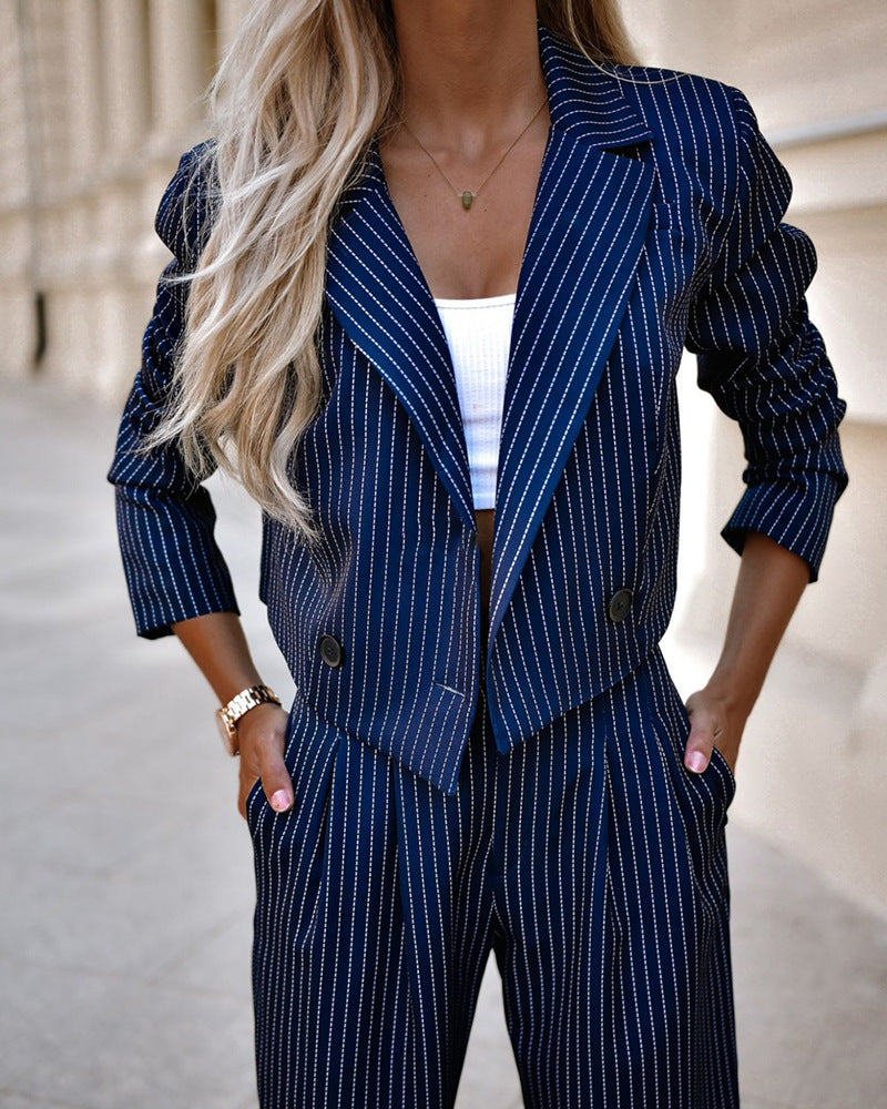 Gestreepte Stijlvolle Damesoutfits Met Broek En Top - Jenny