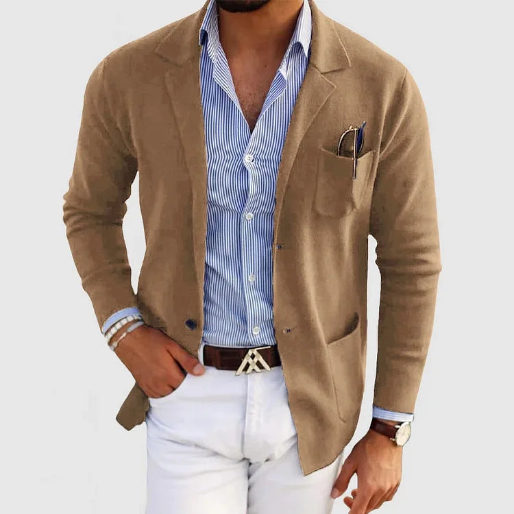 Heren blazer met op maat gemaakte pasvorm in katoen – Belvoir