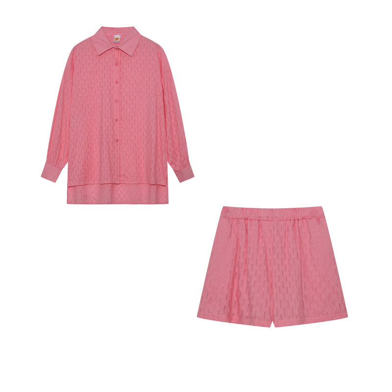 Casual shirt en shorts set voor dames – Maud