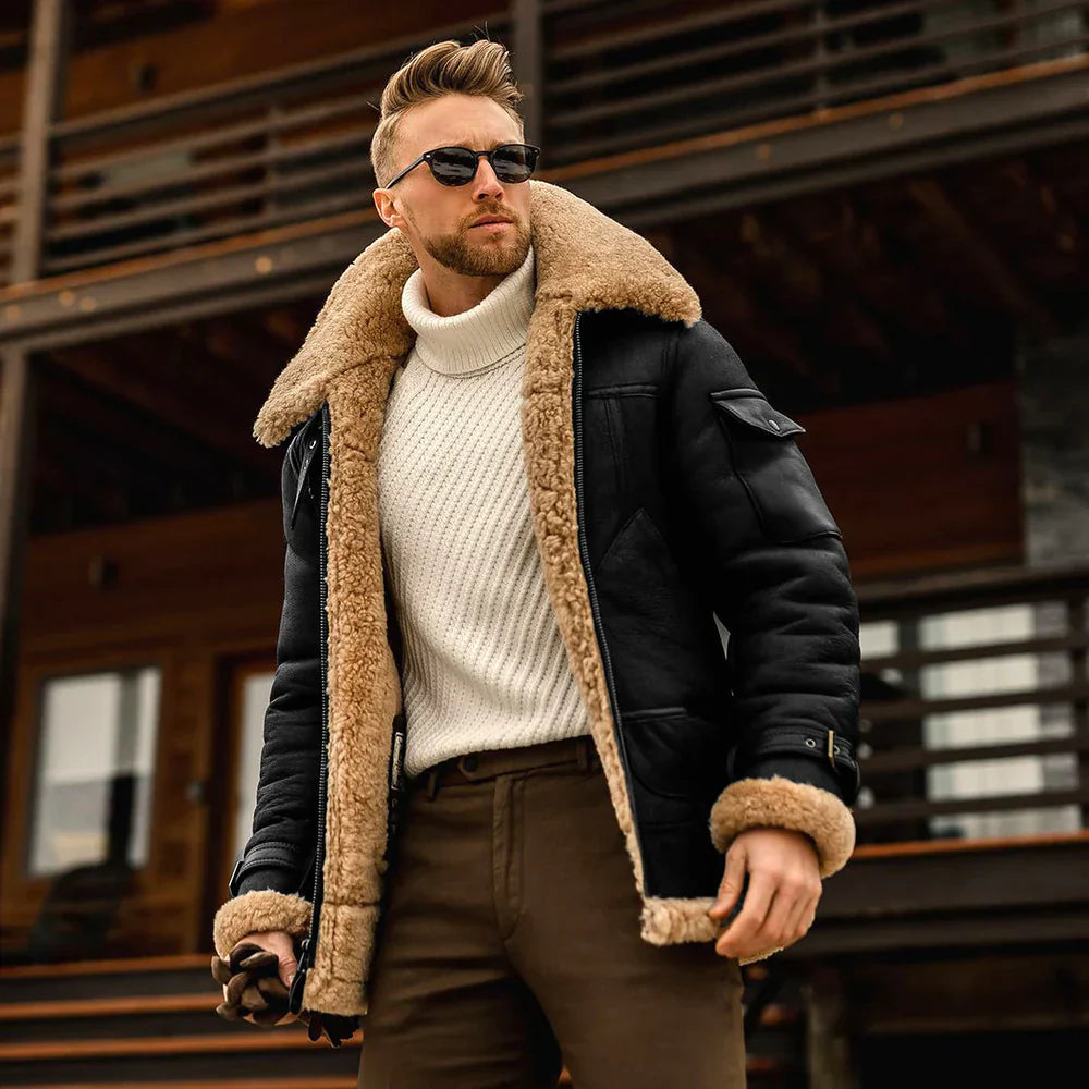 Heren leren jas voor herfst en winter met tijdloze look – Ardeon