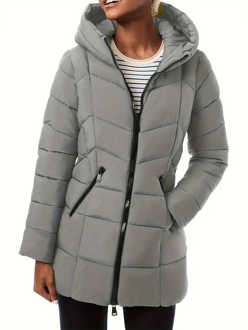 Gewatteerde puffer winterjas met moderne pasvorm – Elise