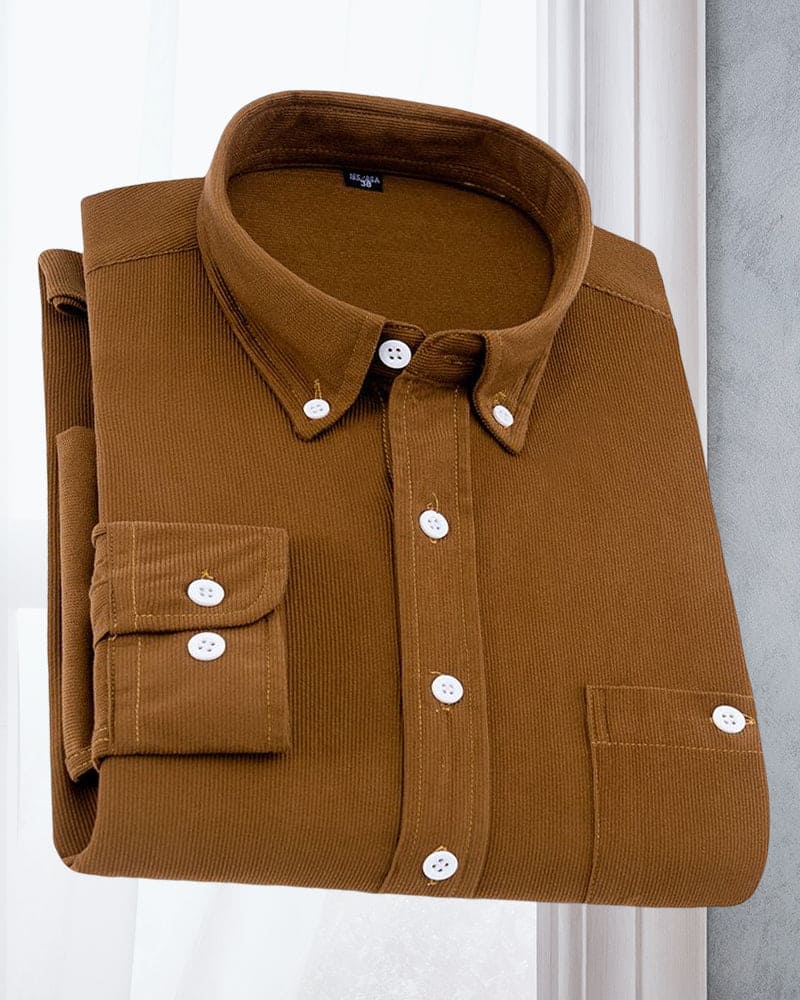 Heren Corduroy Overhemd Lange Mouwen Casual Stijl - Mark
