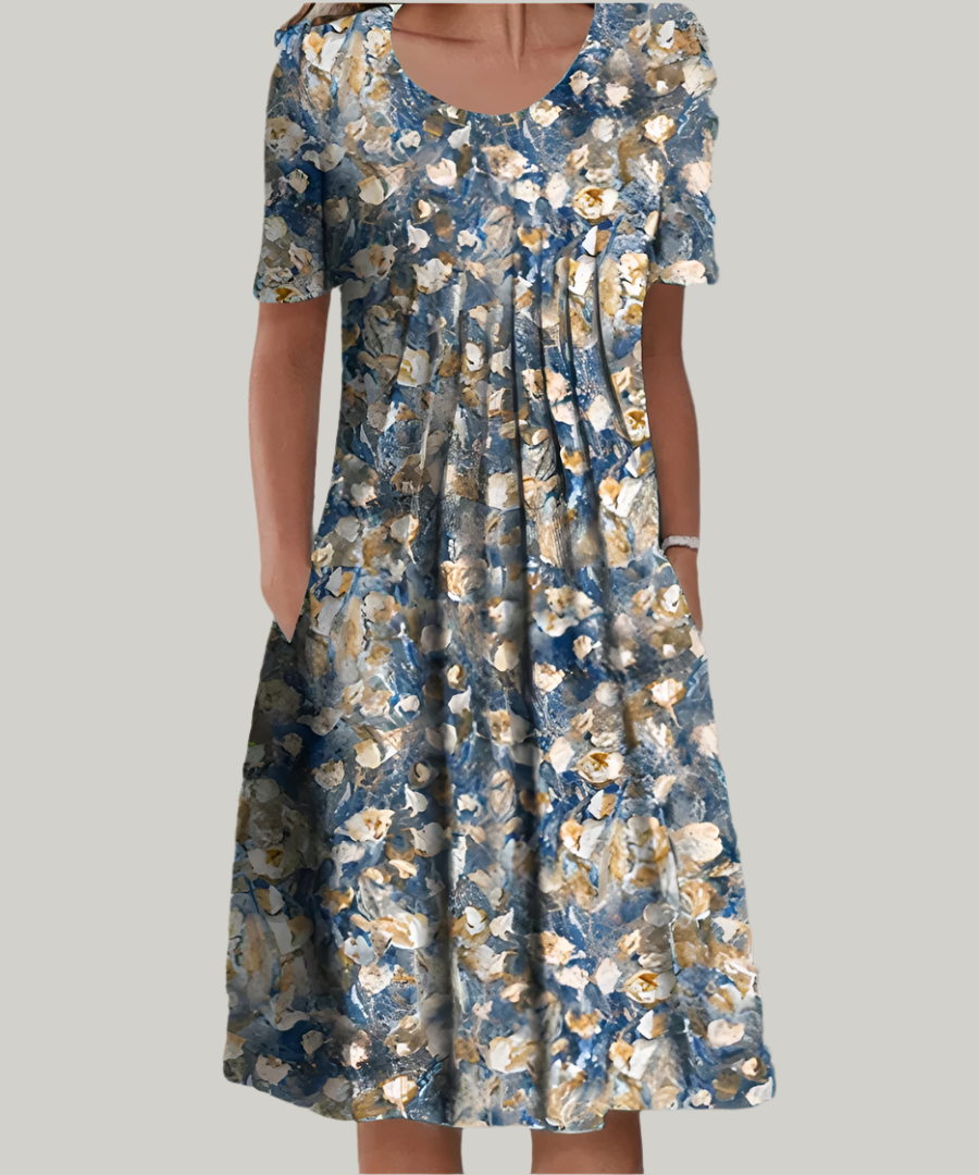 Dames jurk elegant ademend flatterend polyester – Sofenya
