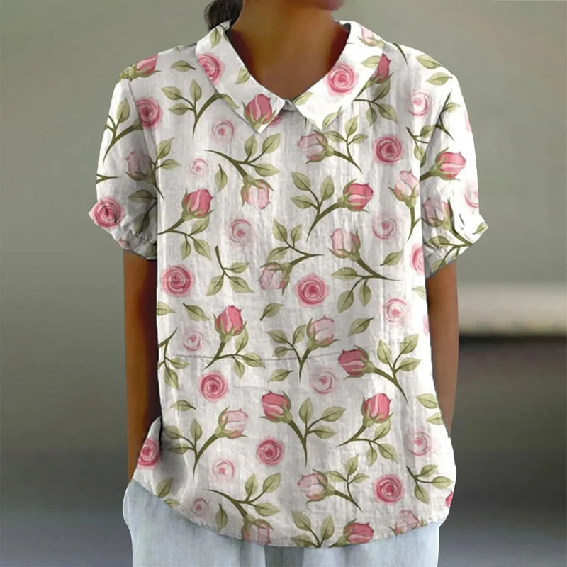 Bloemenprint dames blouse luchtig en zomers – Sofie