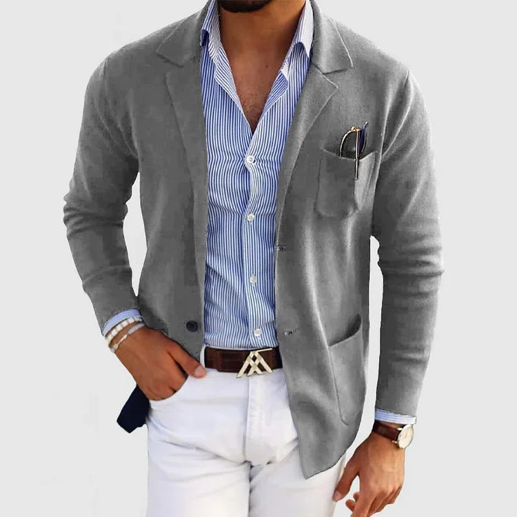 Heren blazer met op maat gemaakte pasvorm in katoen – Belvoir