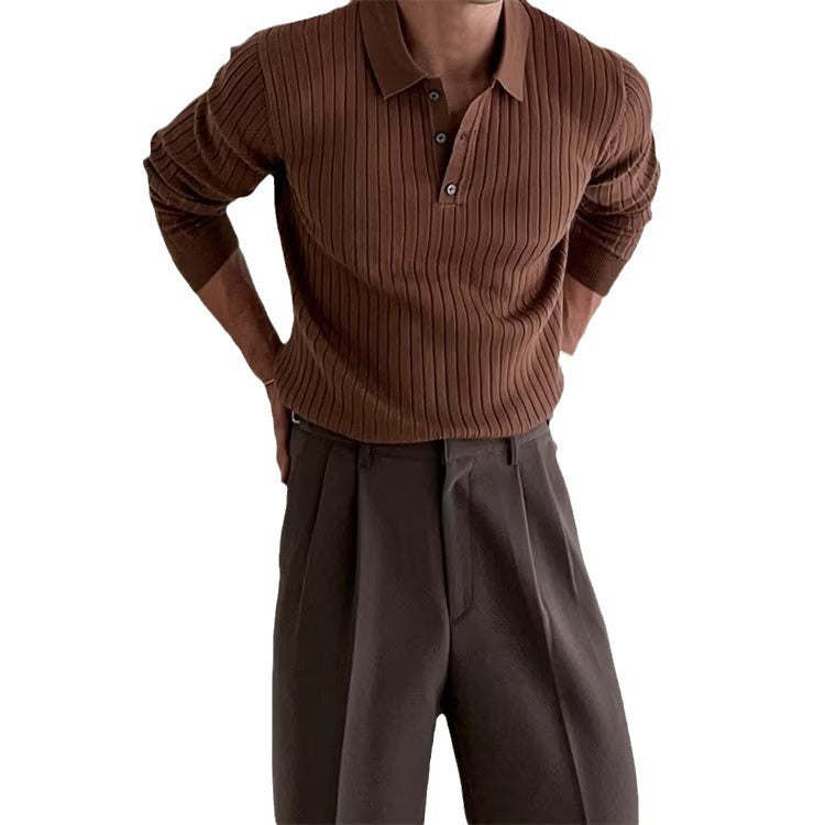Slim Fit Lange Mouwen Polo Shirt Heren – Christian