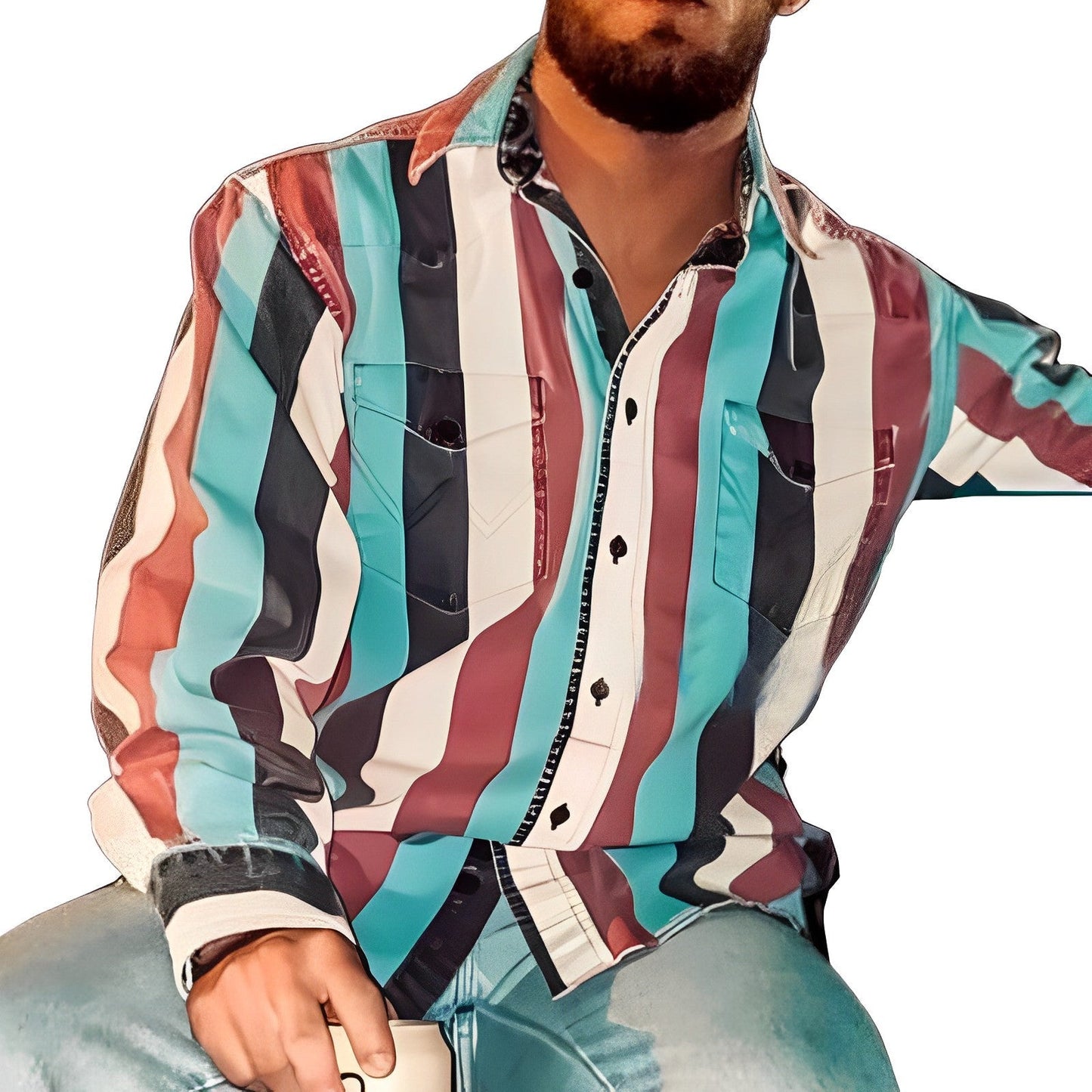 Gestreept Overhemd Lange Mouw Heren Retro - Levi