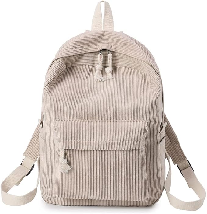 Corduroy rugzak met laptopvak voor dames – Selvina