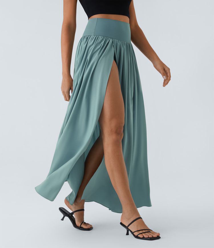 Lichte maxi rok met hoge taille – Elodie