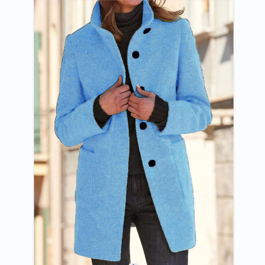 Slim-Fit Winterjas Met Lange Mouwen En Knoopsluiting - Lisa