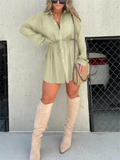 Romper jurk met shorts en tailleband – Mila