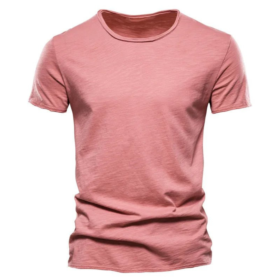 Basic heren T-shirt katoen tijdloos comfortabel fit – Dravero