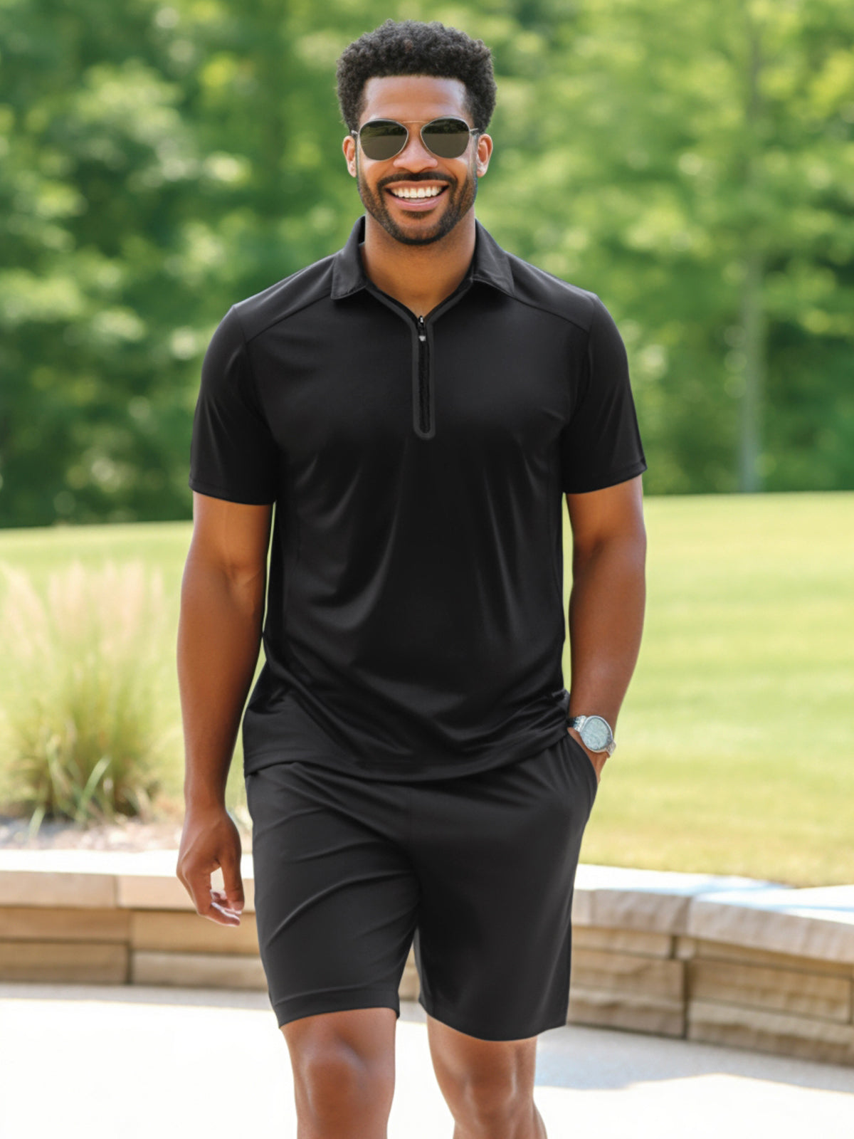 Polo Shirt Heren Korte Mouw met Rits – Daan
