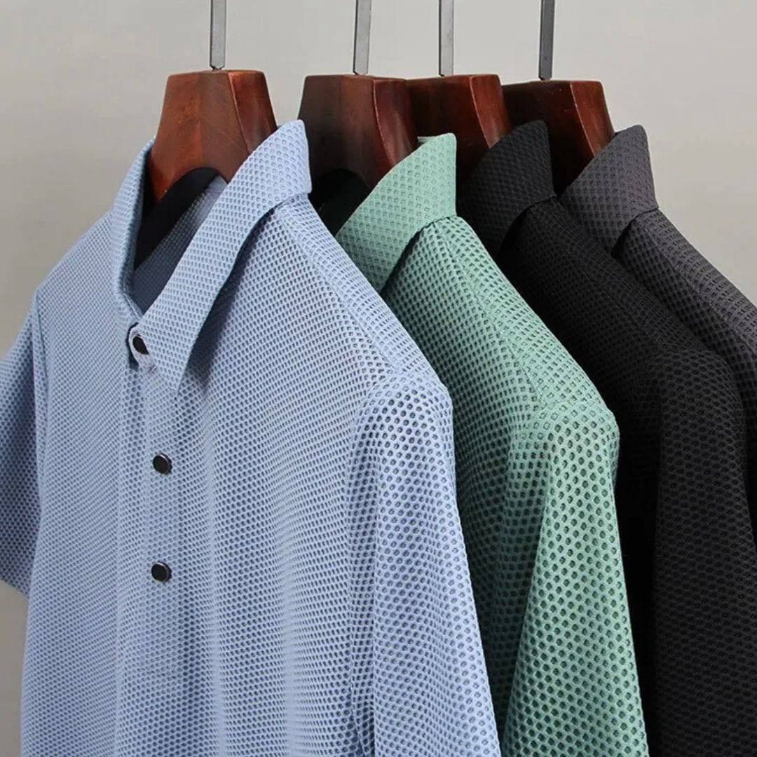 Air Flow Gebreide Polo Shirt voor Heren – Matteo