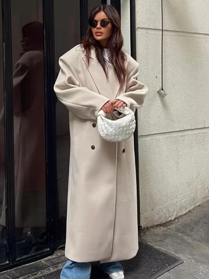 Oversized damesjas met knopen voor winterstijl – Yvina