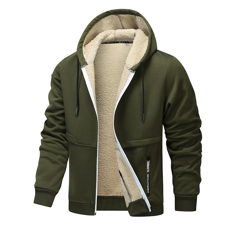 Warme fleece gevoerde hoodie voor heren – Ruben