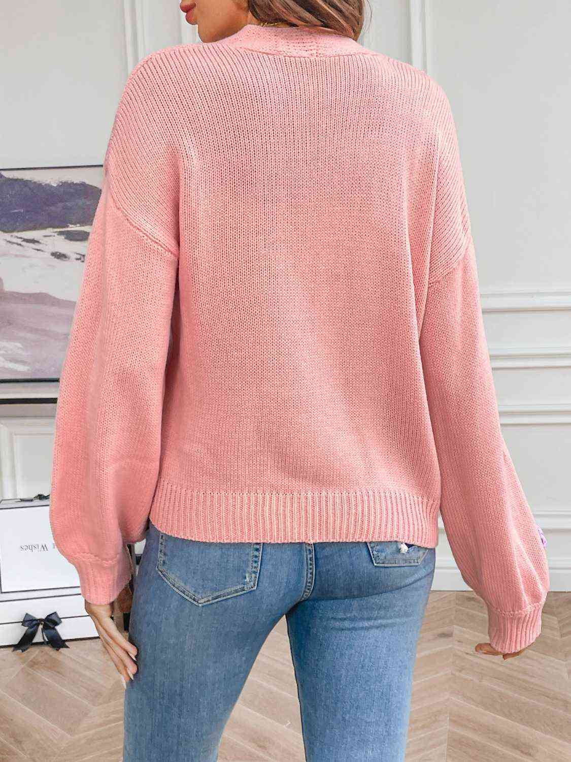 Lichtgewicht dames cardigan met bloemenpatroon – Lotje