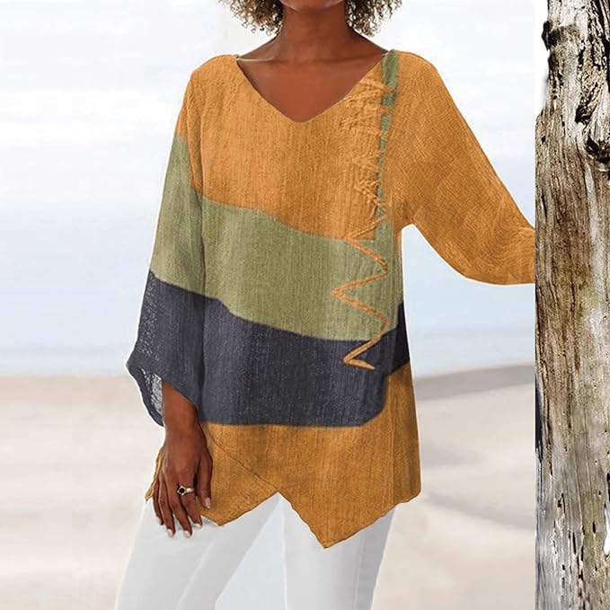 Lichte Geometrische Blouse voor Dagelijks Comfort – NovaBloom