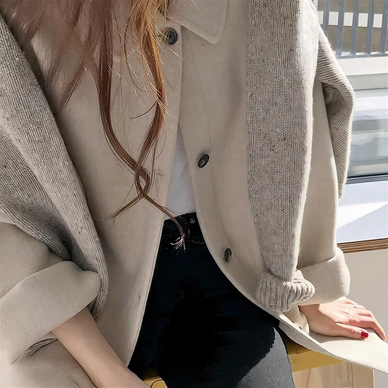 Luxe kasjmier trenchcoat met elegante pasvorm – Valentina