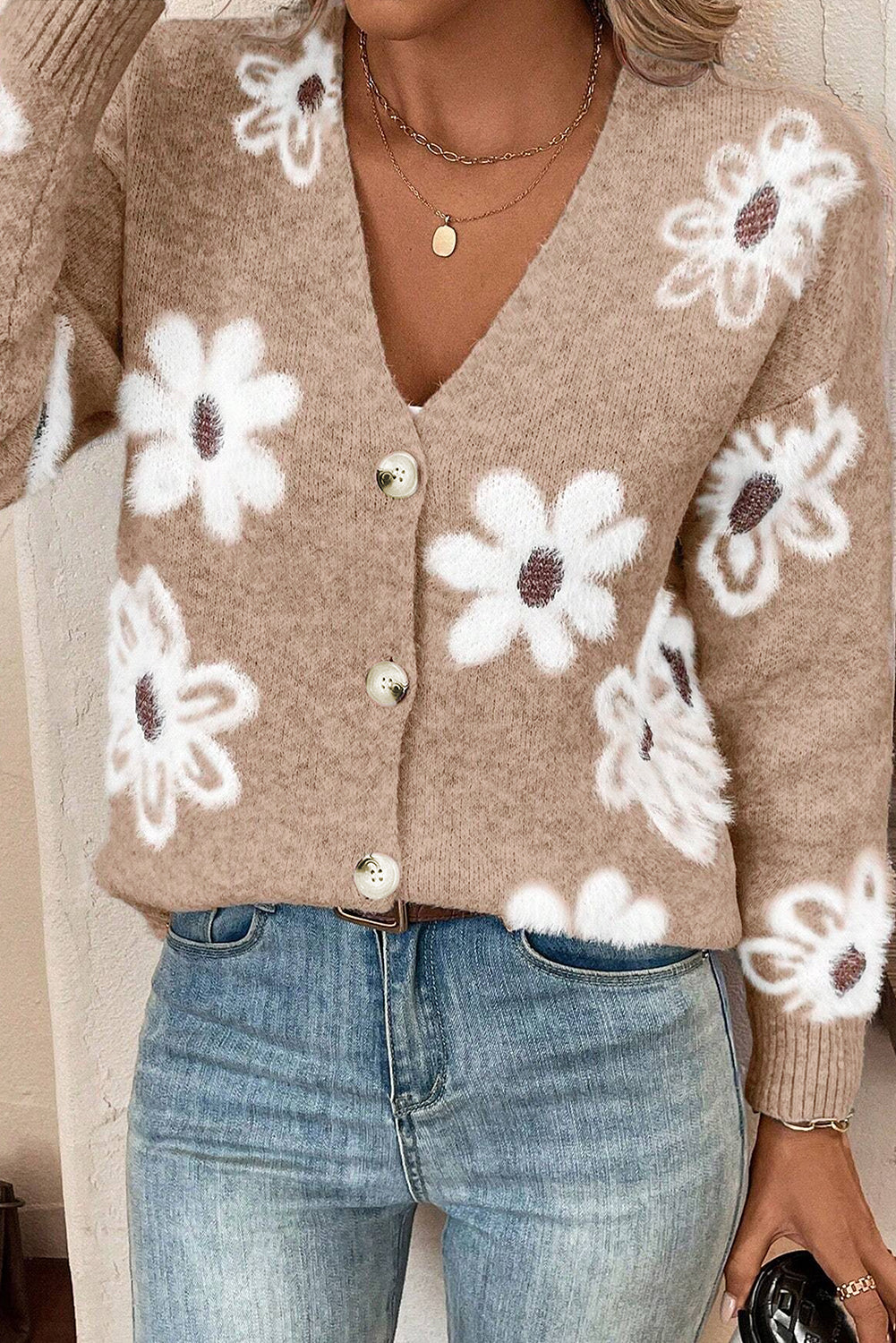 Elegant vest met bloemenpatroon – Isabella