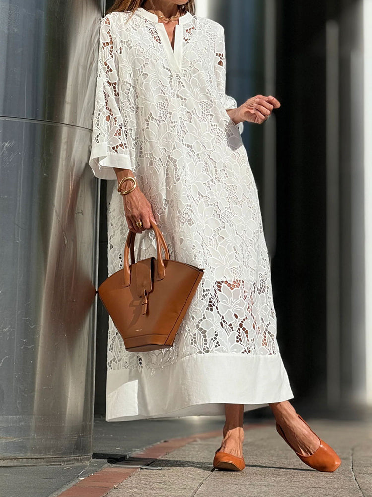 Dames Kanten Jurk Elegant Comfort Zomerstijl – Amélie