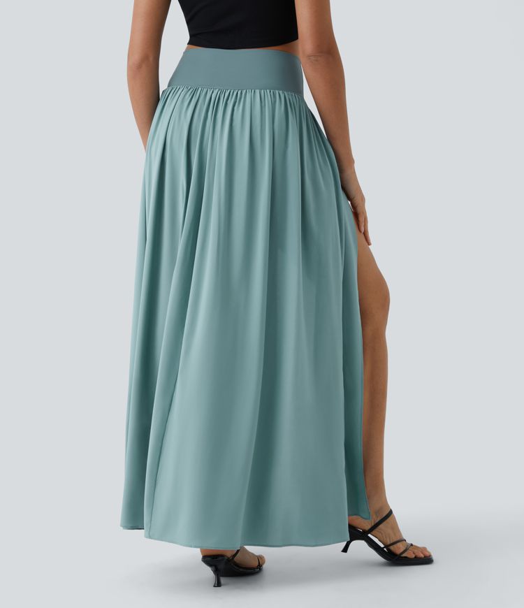 Lichte maxi rok met hoge taille – Elodie