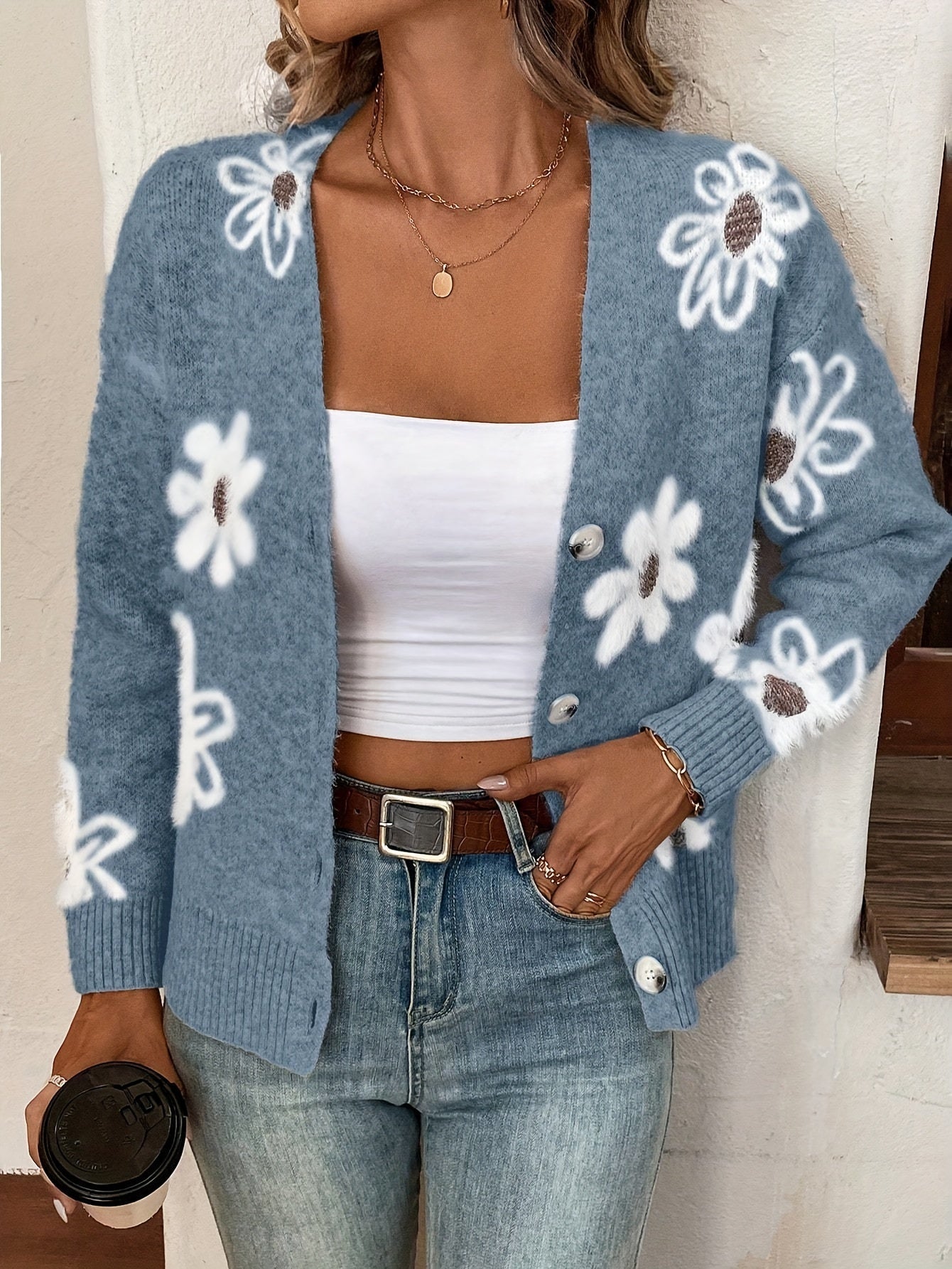 Elegant vest met bloemenpatroon – Isabella