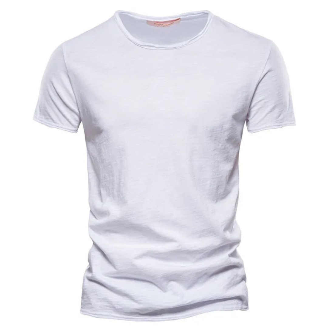 Basic heren T-shirt katoen tijdloos comfortabel fit – Dravero