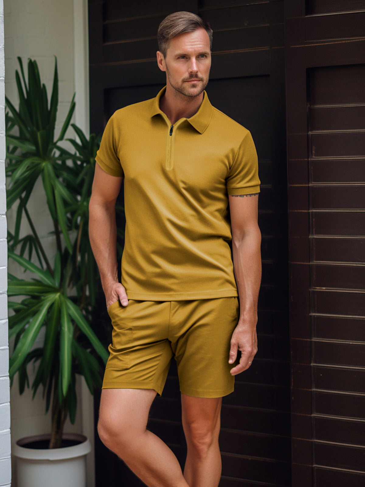Polo Shirt Heren Korte Mouw met Rits – Daan