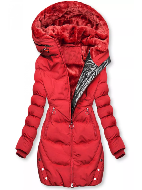 Warme Winterjas met Fluwelen Voering en Capuchon – Sophie