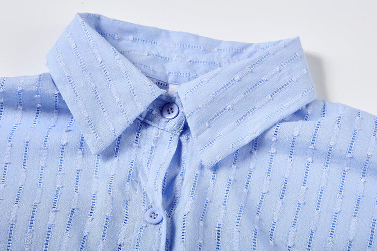 Casual shirt en shorts set voor dames – Maud