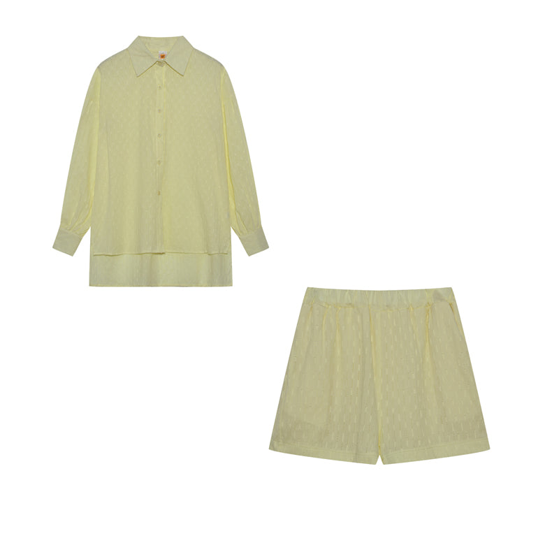 Casual shirt en shorts set voor dames – Maud