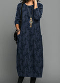 Winterjurk dames casual elegant met zakken en print – Katja