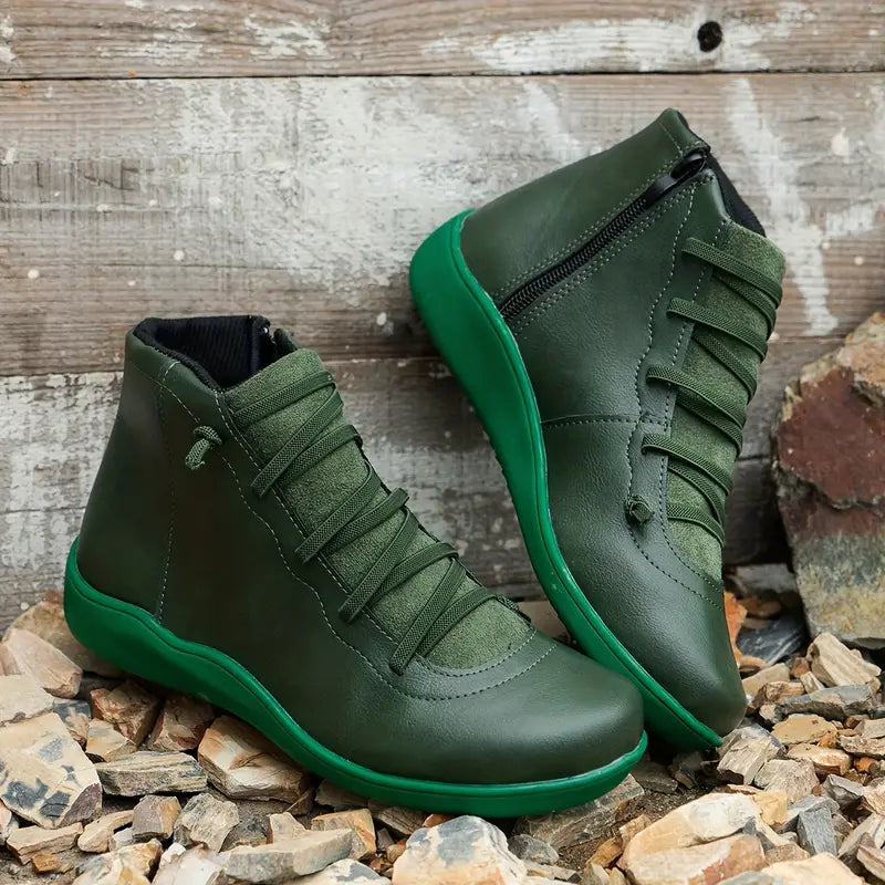 Orthopedische leren schoenen met steunzool en rits – Sophie