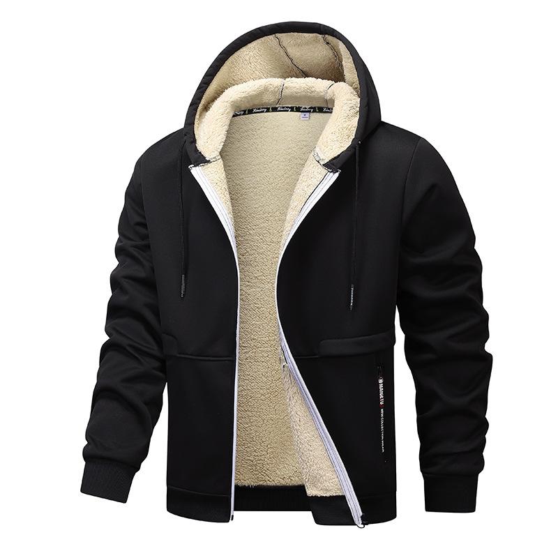 Warme fleece gevoerde hoodie voor heren – Ruben