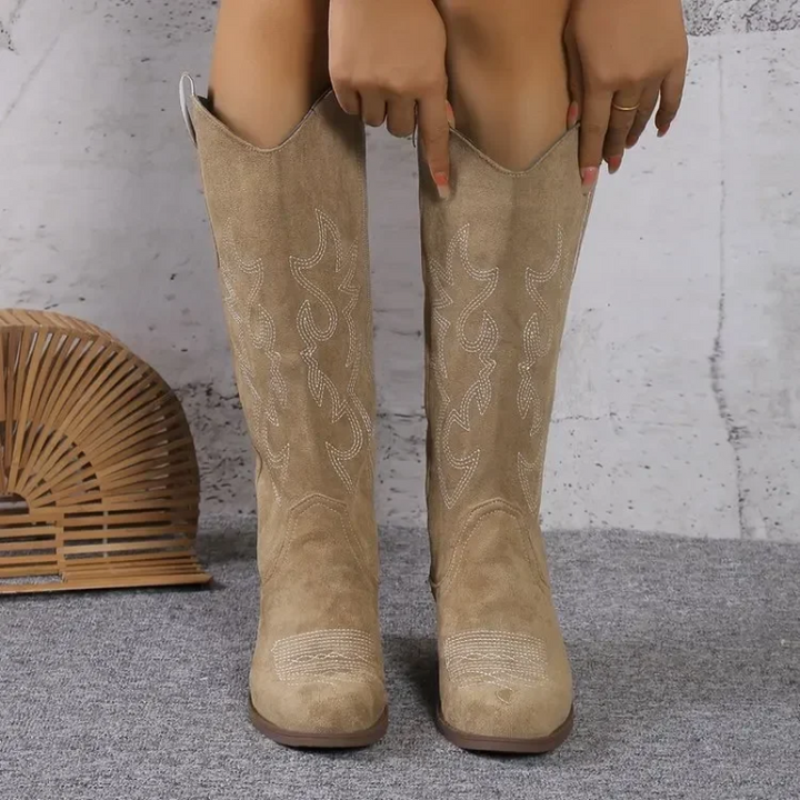 Suède cowboylaarzen voor dames – Sophie